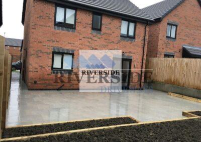 Installation of Porcelain Pation at Ashton, Tameside