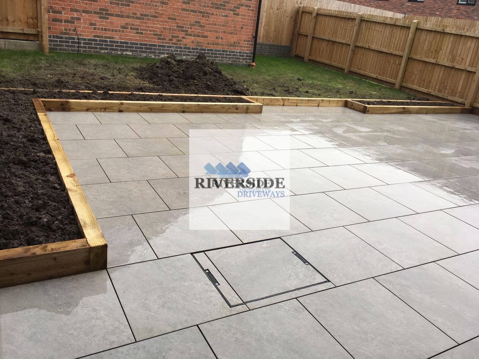 Porcelain Patio Ashton, Tameside Installation