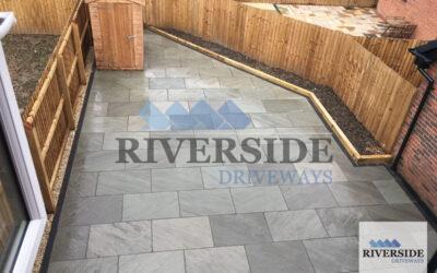 Grey porcelain paving Stockport