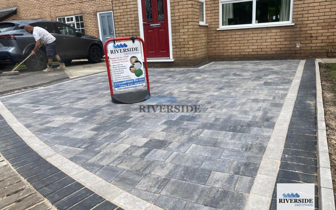 Grey Block Paved in Lees, Oldham
